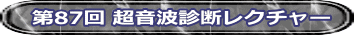 第87回 超音波診断レクチャー