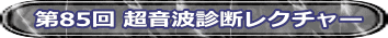 第85回 超音波診断レクチャー